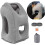 Oreiller de voyage gonflable gris, angle de 45 2