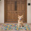 Easter leopard white door mat 16x47 inches 4