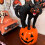 Sort kat og græskarhoved blæseform Halloween-dekoration 1 stk. 3