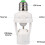 HIBIBUD Motion Sensor Light Socket E27 PIR Adapter 2 pcs 2