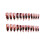 24PCS Halloween Fake Nails - White Tip Long Press On 11