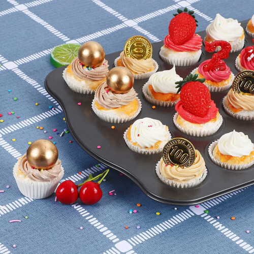 Mini pirottini per cupcake, naturali, antigrasso, confezione da 300 pezzi 1