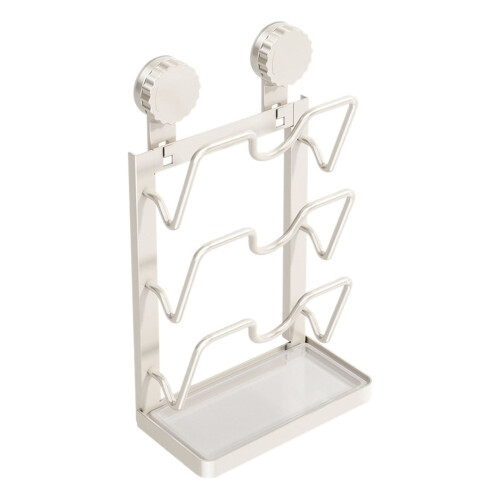Porte-couvercles de casseroles blanc pour placard ou plan de travail 1
