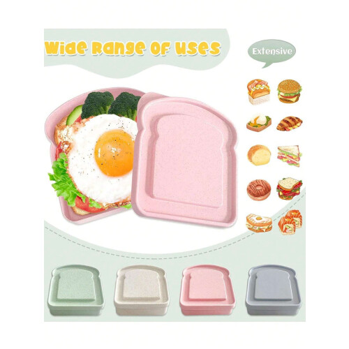 Ensemble de 4 boîtes à lunch en fibre de bambou 2