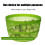 Déshydrateur à salade manuel en plastique vert (1 pièce) 3