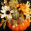 Halloween-gresskar med kunstige blomster, 1 stk. 3
