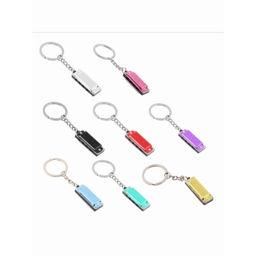 Mini 8-tonige 4-gaats mondharmonica sleutelhanger 2