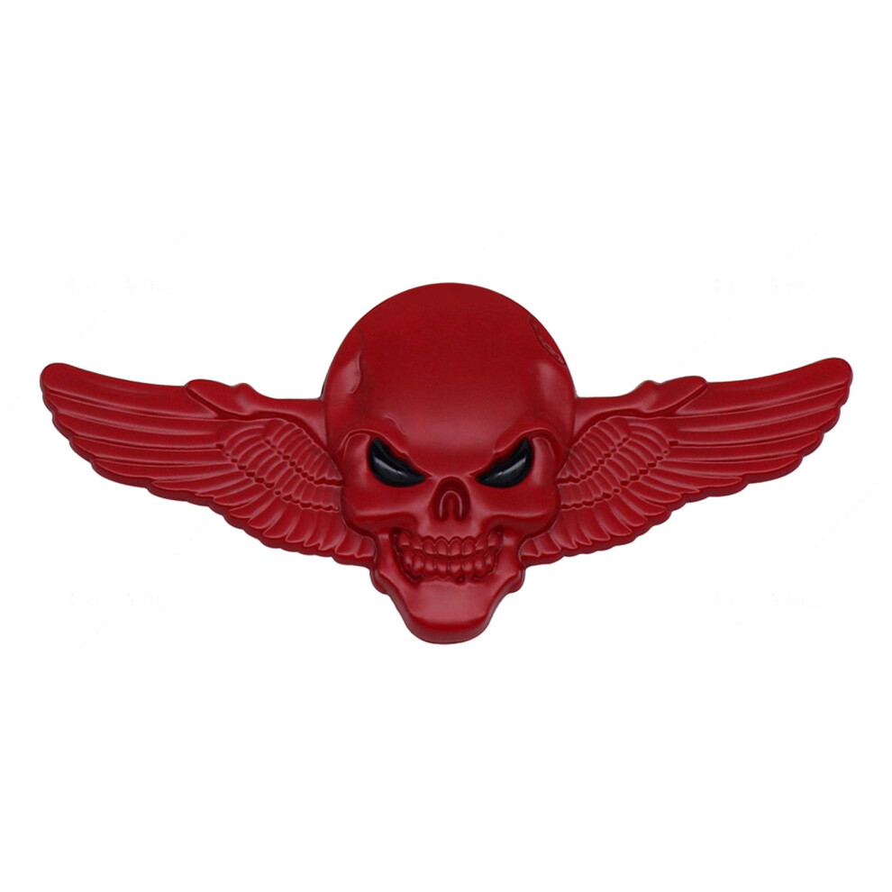 Wing Car Decal Metal Skeleton Car Sticker Skull Emblems Auto Trunk Badge Decal For Vehicles Metal Sticker 9485826568858