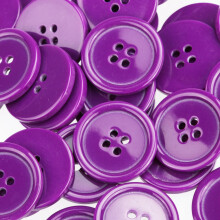 50Pcs Round Plastic Sewing Buttons Four Eye Button in Purple for Scrapbooking