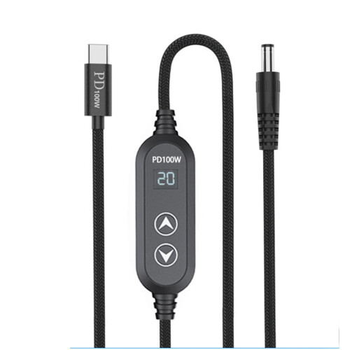 USB-C 100W power supply with 5V-20V adjustable output and 8 2