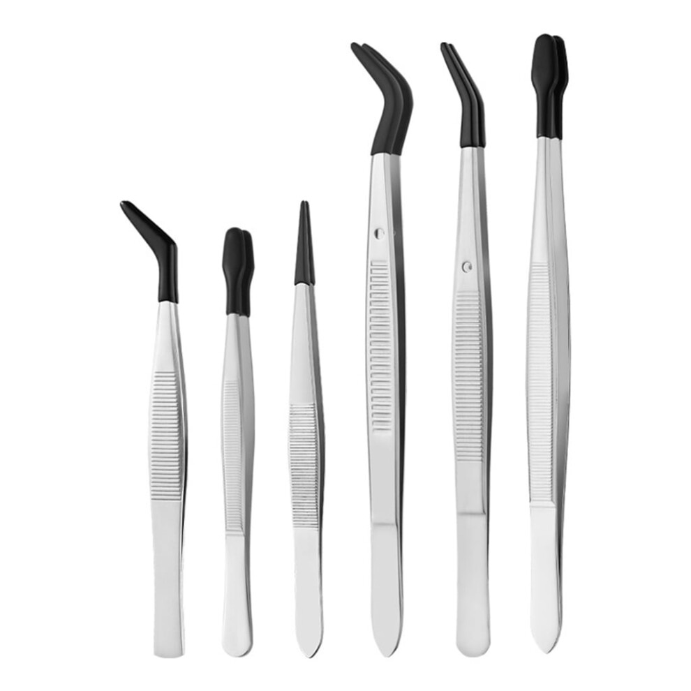 Silicone Coated Stainless Steel Precisions Tweezers Ergonomic Grip Perfect For Delicate Items Detailed Work