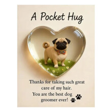 Heart-Shaped Pocket Hug Keepsake for Dog Groomers 1pc