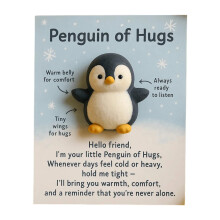 Hug Gift with Encouraging Card Animal Friend Comfort
