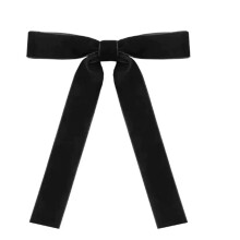 Black Velvet Christmas Tree Bows with Gold Twist Ties 20pcs
