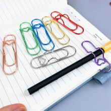 Set van pennenhouders in de vorm van een hart met paperclips – Metaal, 7 stuks, 7