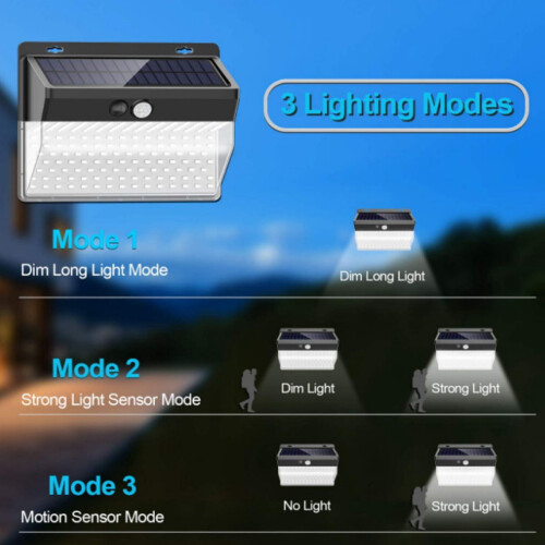 Lumina 206 LED Cluster Lights With Solar Power And Motion Sensor - 2/pack 1