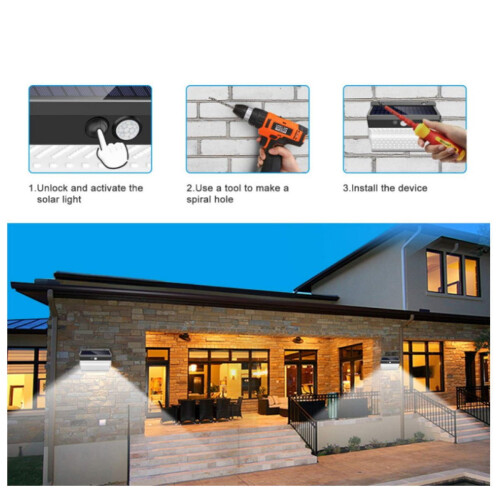 Lumina 206 LED Cluster Lights With Solar Power And Motion Sensor - 2/pack 2