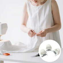 White T Shape Sliding Gauge Sewing Notion Portable Measure Ruler for Embroidery Crafts Pants Hemming Knitters Seam Guide Replacement 1.6 inch