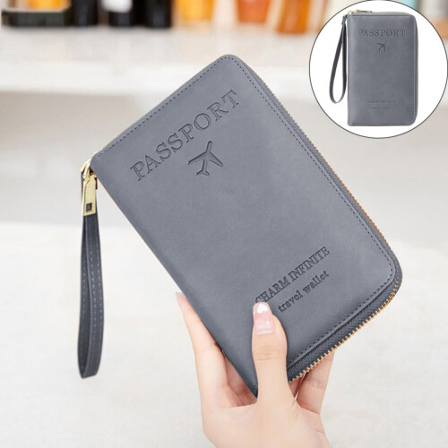 Multi-Function Passport Holder with Phone Pocket – Compatible with iPhone & Android – Holds Cards, Cash, Boarding Passes 1