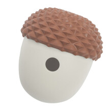 Dog Treat Dispenser Toy Silicone Brown and Grey