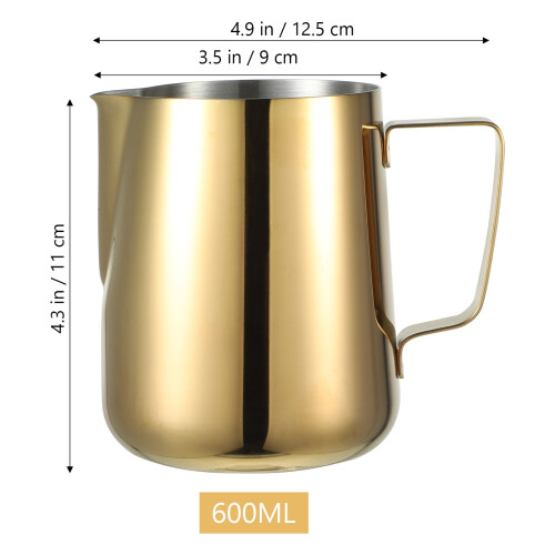 Milchkännchen aus Edelstahl, goldfarben, 1 Stück 1