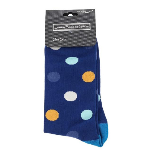 Blue Spotty Luxury Bamboo Men's Socks