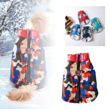 Pet Dog Clothes Autumn And Winter Clothes Thickened Warm Dog Clothes Can Be Towed Vest Pet Winter Zipper Jacket Pet