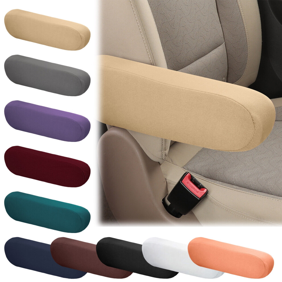 Automotive Fabric Armrest Cover Â Universal Fit For Cars, Trucks, Suvs, Cargo Vehicles | Compatible With All Vehicles | Beige 9152228472389