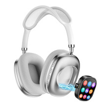 Auriculares y altavoz Bluetooth 2 en 1 con pantalla táctil LCD, radio, ranura para tarjeta TF y batería de larga duración.