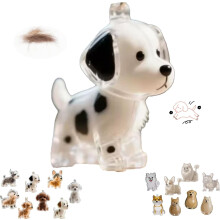 Dog Hair Memory Capsule Ornament, Transparent Pet Hair Keepsake Keychain for Dog Lovers & Memorial Gifts
