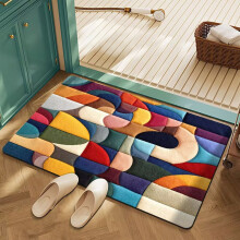 Tapis de sol stéréoscopique à séchage rapide – Tapis absorbant, épais et esthétique pour salle de bain, chambre, cuisine (23,62 x 15,74 po, 1