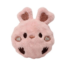 Brinquedo de pelúcia interativo para animais de estimação, bola de espinhos com cabeça de animal cinza, tecido de pelúcia macio, textura para