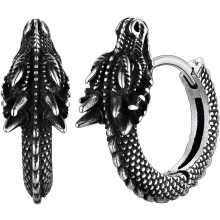 Viking Animal Huggie Hoops van roestvrij staal (1 paar)