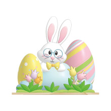 Oster-Tischdekoration, Eier-Frühlingsdeko-Figuren, Tischdekoration für Partys, Feiertage, Frühlings- und Osterdekorationen