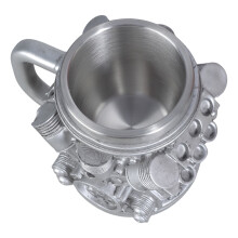 Mug isotherme en acier inoxydable avec intérieur en acier inoxydable, résistant à la chaleur, idéal pour les passionnés d'automobile.
