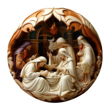 Nativity Scene Ornaments - Christmas Tree Nativity Scene Hanging Ornaments, The Birth of Jesus Decor, Religious Gifts for Christian & Family