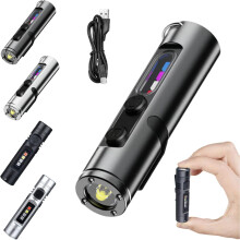 Επαναφορτιζόμενος φακός τσέπης EDC 500Lumens μαύρος