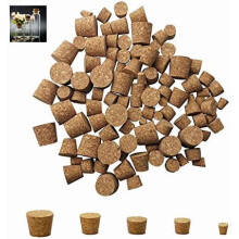 Mini tapones de corcho cónicos para botellas, paquete de 100 unidades, 5 tamaños.