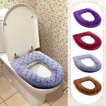 Housse de siège de toilette moelleuse avec fermeture éclair (1 pièce)