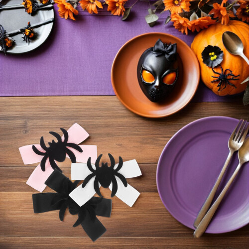 3Κλιπ μαλλιών με θέμα την αράχνη του Halloween – Μπαρέτες σε σχήμα φιόγκου 1