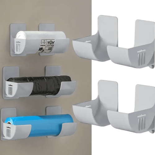 Confezione da 4 supporti da parete per sacchetti di plastica 1
