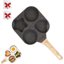 4-Cup Nonstick Egg Frying Pan Shapes, Non-stick Egg Frying Pan - Eggs, Pancakes, Breakfast Cooking, Multi-Purpose Divided Frying Egg Pots...