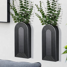 2 jardinières murales en bois - Décoration de style ferme moderne