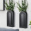 Vaze de perete din lemn, maro, stil rustic modern, boho, pachet de 2 1
