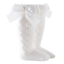 Girls Socks - Girls Cable Knit Tights Cotton Footed Design Warm Stockings Soft Leggings for Toddlers - Kids Socks,Color:Beige,Size:3-18 Months