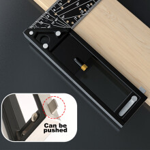 3 Pcs Right Angle Ruler Carpenter Square Layout Tool, Features Blade, Retractable Ledge, Spacing and Multi-Angle Scribe Mark