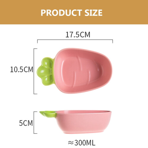 Pink Ceramic Carrot Bowl Easter Decorative Fruit Holder 1