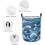 Coș de rufe pliabil cu design valuri oceanice, pachet de 1 4