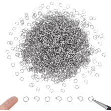 2000pcs 4mm Stainless Steel Open Jump Rings for Jewelry Making – Compatible with Earrings, Bracelets, Necklaces