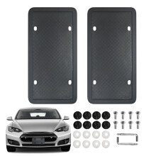 Car Plate Frame License Plate Frames For Men 2X Silicone Heavy-Duty Weatherproof Automotive Accessories For Truck Motorcycle Trailer Atv Bike lovable